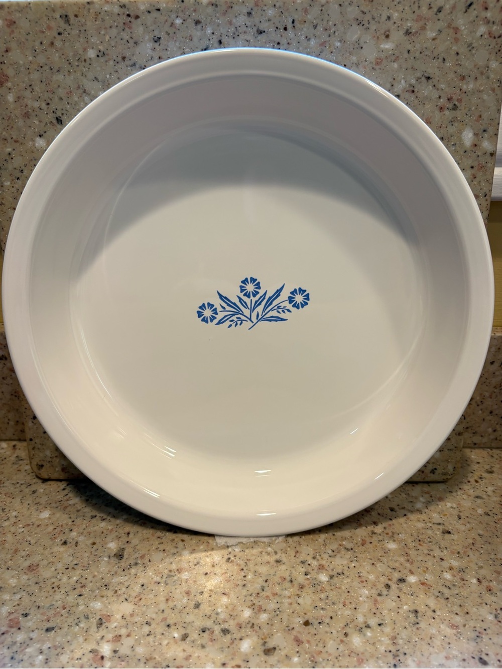 Vintage 1960s Corningware Cornflower 9” Pie Plate, P309, 1 1/4” Deep